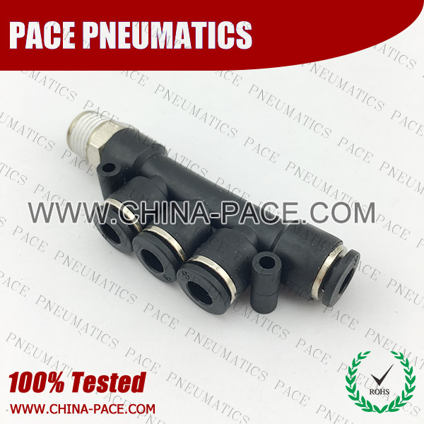 Male Triple Branch Inch Composite Push To Connect Fittings, Inch Pneumatic Fittings with NPT thread, Imperial Tube Air Fittings, Imperial Hose Push To Connect Fittings, NPT Pneumatic Fittings, Inch Brass Air Fittings, Inch Tube push in fittings, Inch Pneumatic connectors, Inch all metal push in fittings, Inch Air Flow Speed Control valve, NPT Hand Valve, Inch NPT pneumatic component